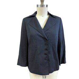 VTG Bergdorf Goodman A-K-R-I-S Punto Pant Suit Akris Gray 12 Medium